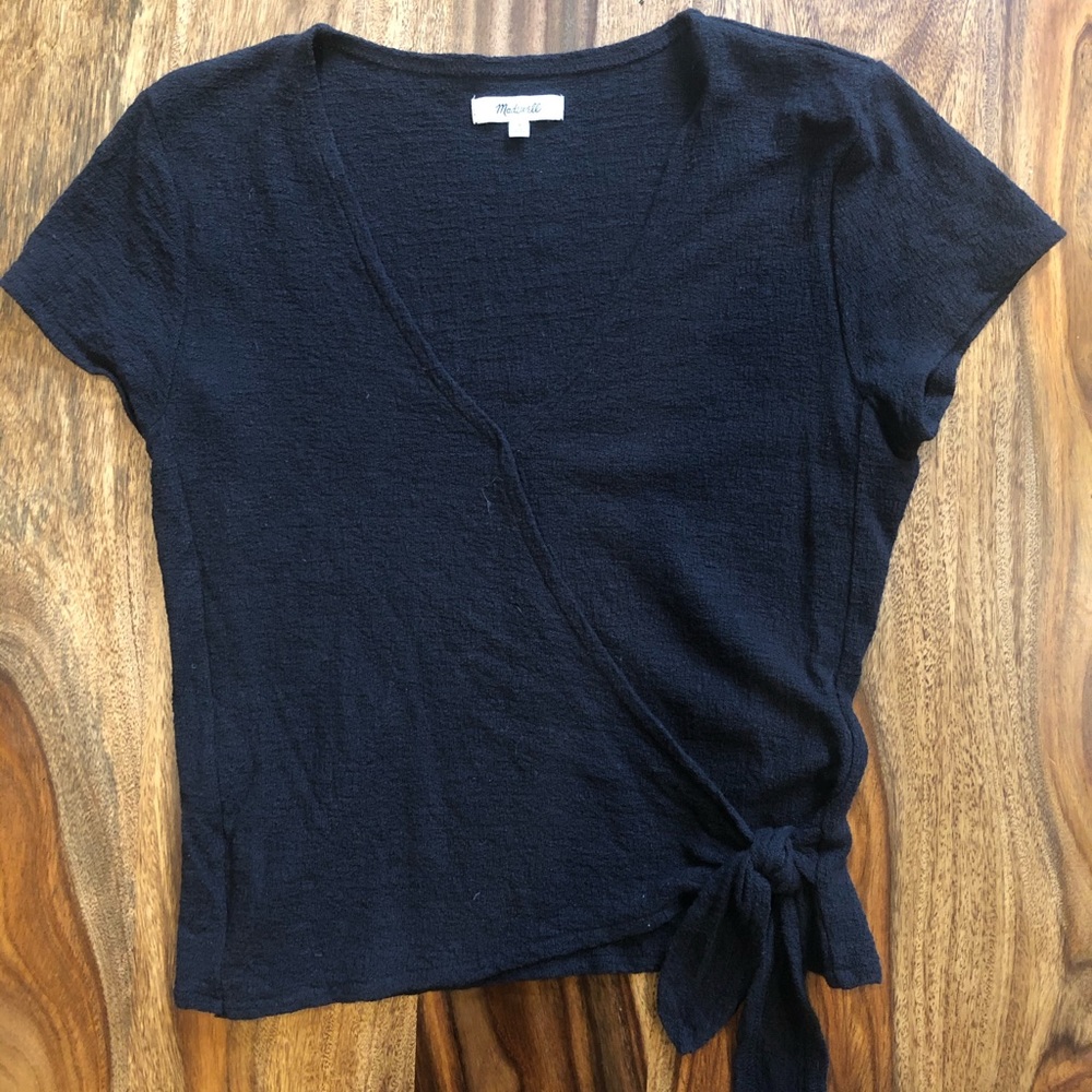 Madewell black blouse